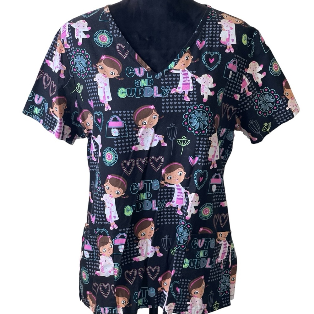 DOC McSTUFFINS V NECK SCRUB TOP SZ MED